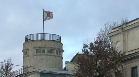 Flag on the Tower Stock-Footage 11294272