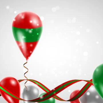 Flag of Transnistria on balloon Stock Illustration
