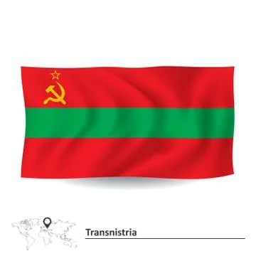 Flag of Transnistria Stock Illustration