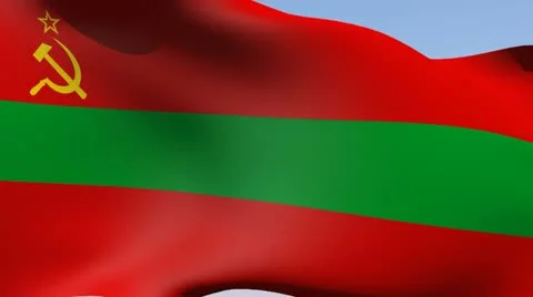 Flag of Transnistria State HD Stock Footage 14817807