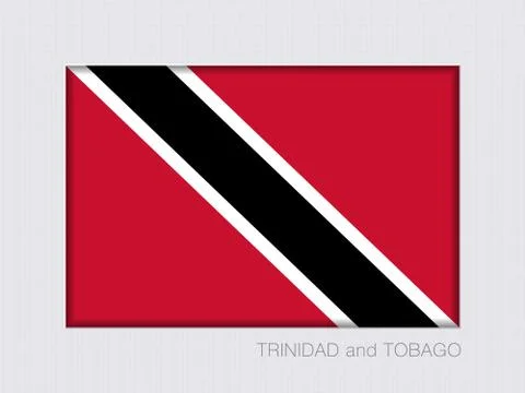 Flag of Trinidad and Tobago. Rectangular Official Flag. Aspect Ratio 2 to 3 Stock Illustration