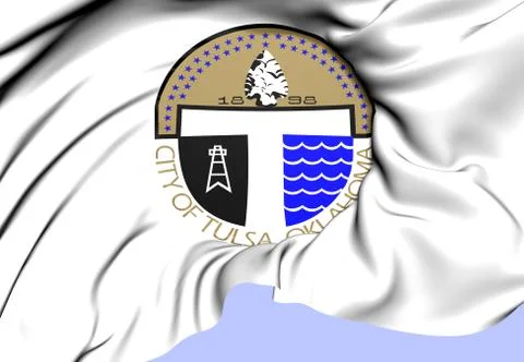 Flag of tulsa Stock Illustration