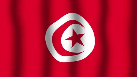 Flag of Tunisia Stock Footage 175889854