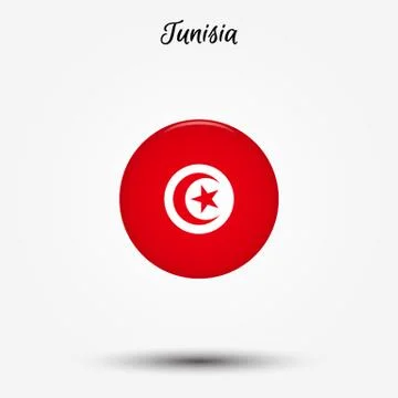 Flag of Tunisia icon Stock Illustration