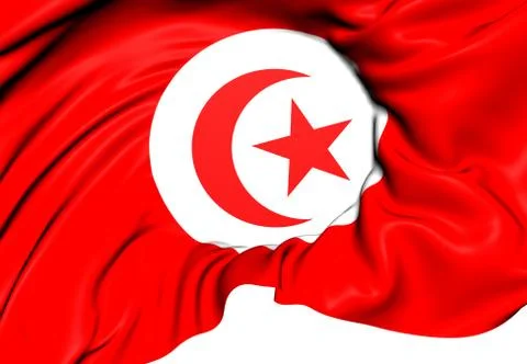 Flag of tunisia Stock Illustration