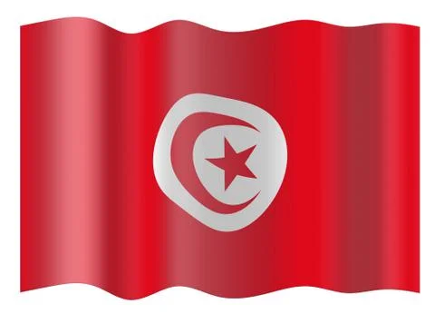 Flag of Tunisia Stock Illustration