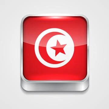 Flag of tunisia Stock Illustration