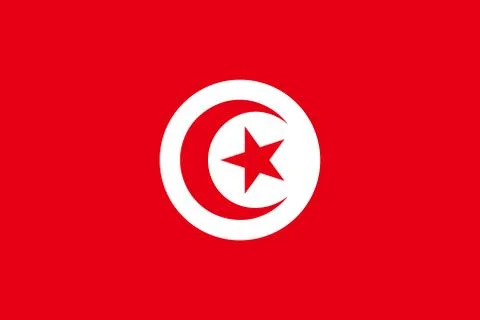 Flag of Tunisia Stock Illustration