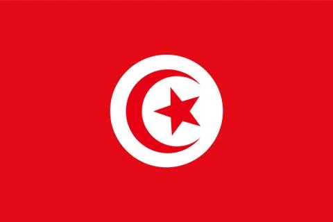 Flag of Tunisia Stock Illustration