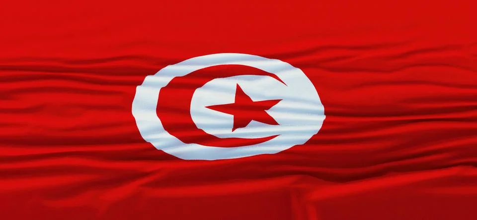 Flag of Tunisia Stock Illustration