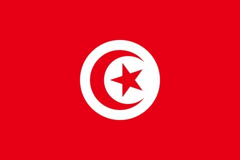 Flag of Tunisia Stock Illustration
