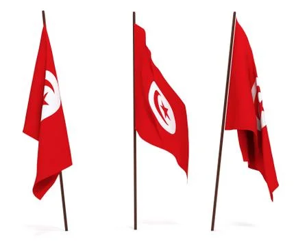 Flag of Tunisia Stock Photos