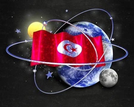 Flag Tunisia quality designer flag Stock Illustration