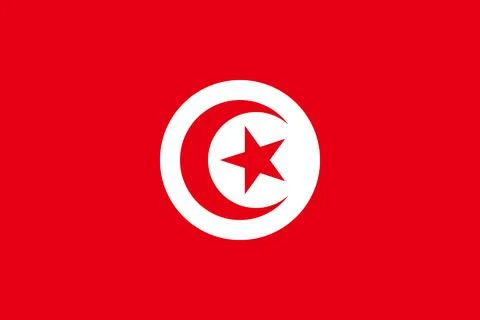 Flag of Tunisia - Vector illustration. イラスト素材