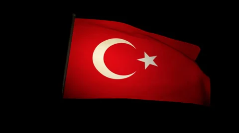 Flag Turkey 01 Stock Footage 31273015