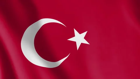 Flag of Turkey Animated Background Stock Footage 327455112