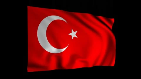 Flag of Turkey animation Stock Footage 146900912