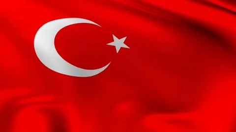 The flag of Turkey animation, Stock Footage 147495476