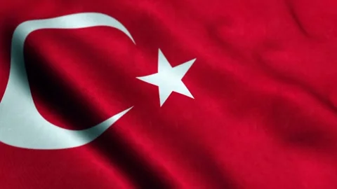 Flag of Turkey Beautiful 3d animation of Turkey flag in loop mode Stock Footage 240174847