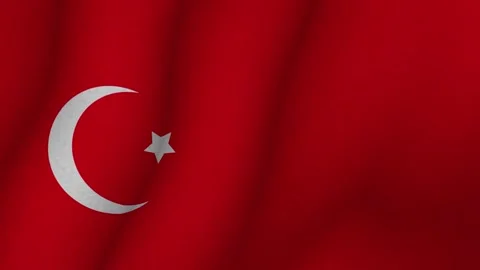The flag of Turkey. The evolving 3d national flag of Turkey. 1080p HD animation Stock-Footage 271620061