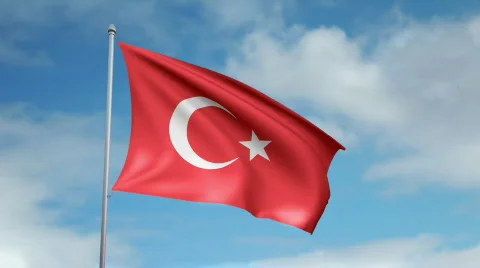 Flag of Turkey Video stock 444906