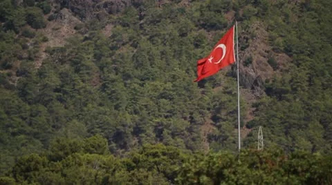 Flag Turkey Vídeo Stock 10136637