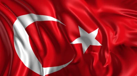 Flag of Turkey Stock Footage 34262320