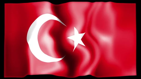 Flag of Turkey Stock Footage 46475698