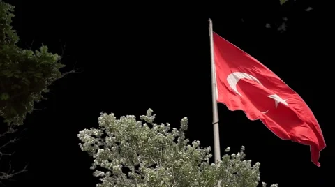 Flag of Turkey. Vídeo Stock 63357668