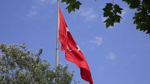 Flag of Turkey. Stock Footage 63357882