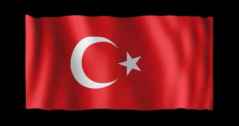 Flag of Turkey Stock Footage 86749087