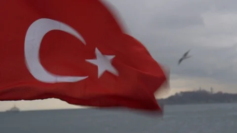 Flag of Turkey Stock Footage