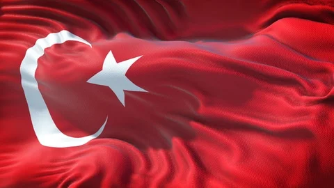 Flag of Turkey Stock Footage 97763140