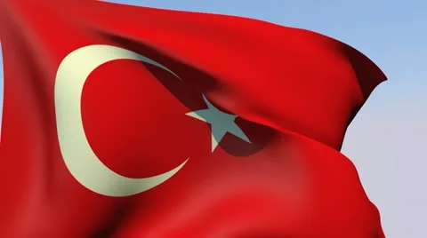 Flag of Turkey HD Stock Footage 14819200