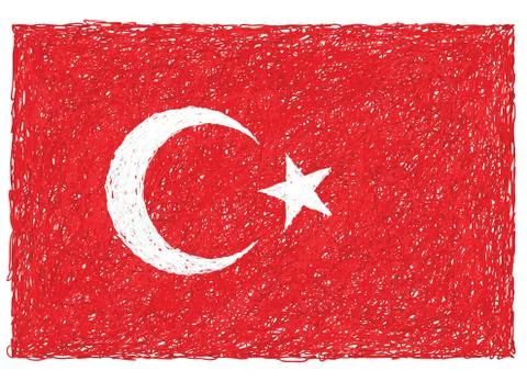 Flag of turkey Stock Illustration