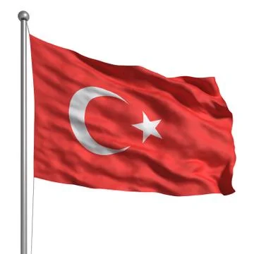 Flag of turkey Stock Illustration