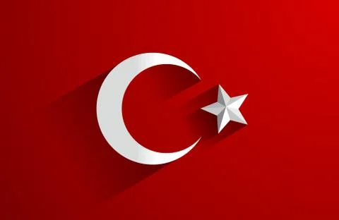 Flag of Turkey Stock Illustration