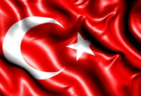 Flag of turkey Stock Illustration