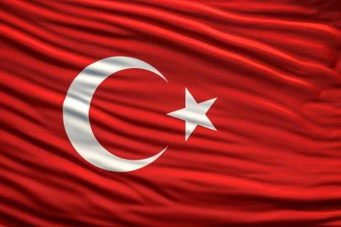 Flag of turkey Stock Illustration
