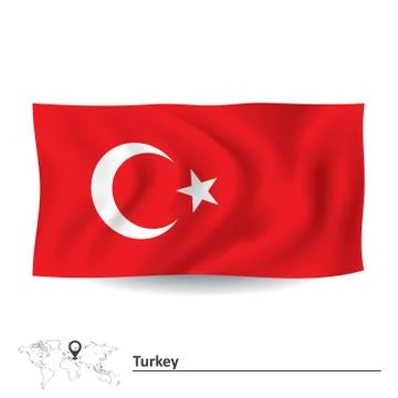 Flag of Turkey Stock Illustration