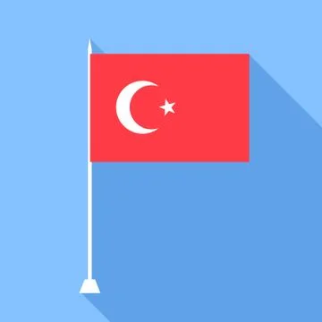 Flag of Turkey. Stock Illustration