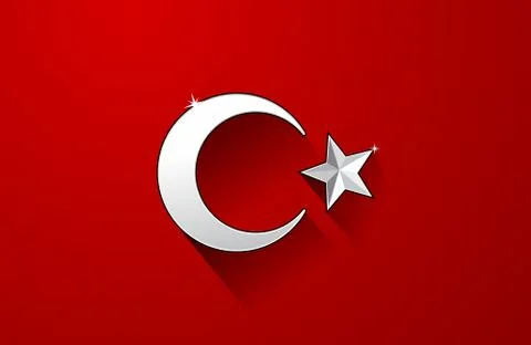 Flag of Turkey Stock Illustration