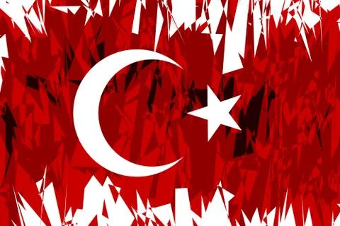 Flag of Turkey. Illustrazione stock