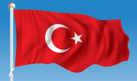 Flag of Turkey Stock Illustration