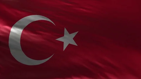 Flag of Turkey in Loop Stock Footage 118688648