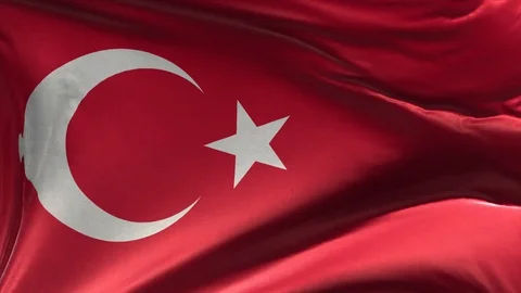 Flag of Turkey in Loop Stock Footage 118688920