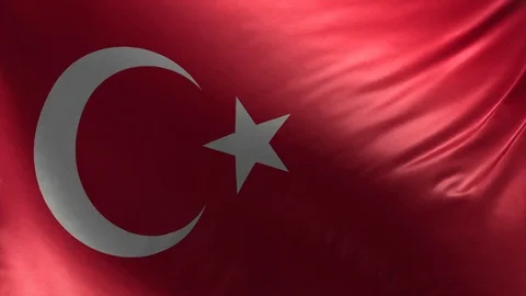 Flag of Turkey in Loop Stock Footage 118689197