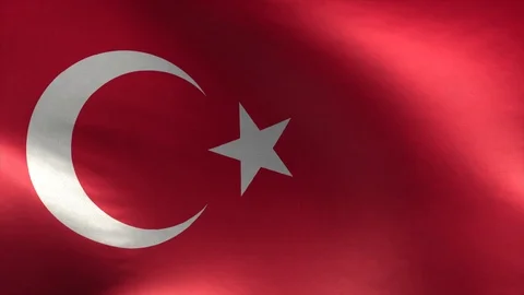 Flag of Turkey in Loop Stock Footage 118689435