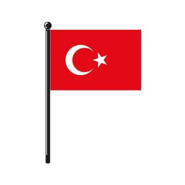 Flag of Turkey in the original size Stock Illustration