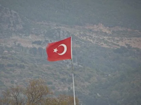 Flag of turkey 写真素材